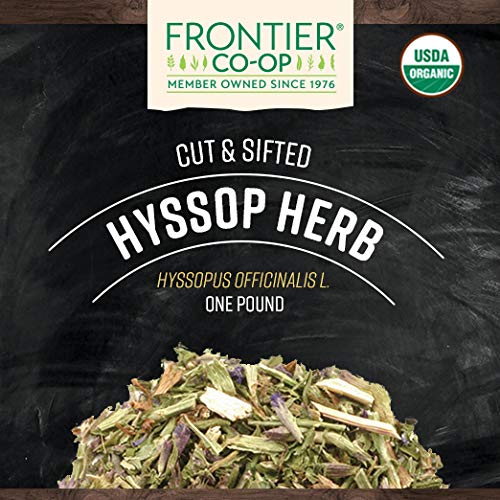 Frontier Co-Op Organic Cut & Sifted Hyssop Herb 1Lb