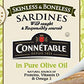 Sardines | Connetable | Sardines In Pure Olive Oil | Skinless Boneless | 4.375 Ounce | Pack Of 12
