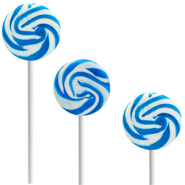 Fruidles Blue Swirl Swirls Lollipop Candy, Mixed Fruit Flavor, Individually Wrapped (12-Pack)