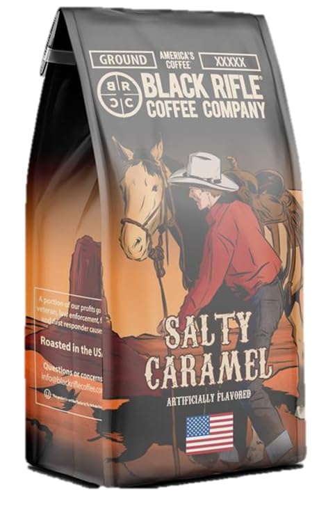 Black Rifle Coffee Company Salty Caramel Ground Coffee, Medium Roast, 11 OZ Bag