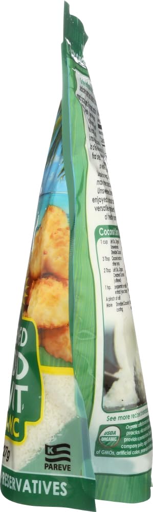 Lets Do Organic Unsweetened Coconut Shredded, Fine Shred, 8 oz (2 Pack)