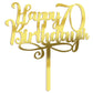 Ruscalin Acrylic Gold Happy 70Th Birthday Cake Topper,70 Birthday Party Cake Decorations