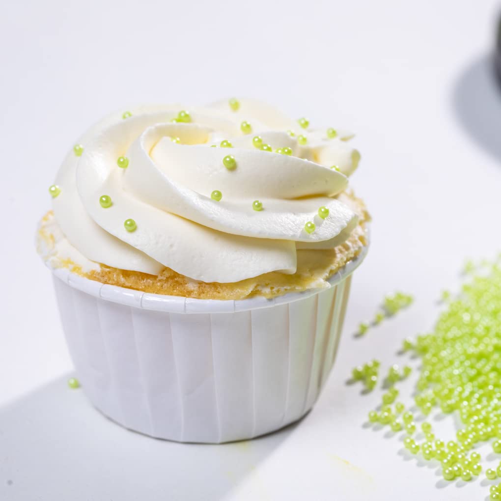 Green Sprinkle Edible Pearl Christmas sprinkles130g 4.6OZ,Cake sprinkles,Cookie sprinkles,Sugar Pearl,Edible Candy Pearls for Ca