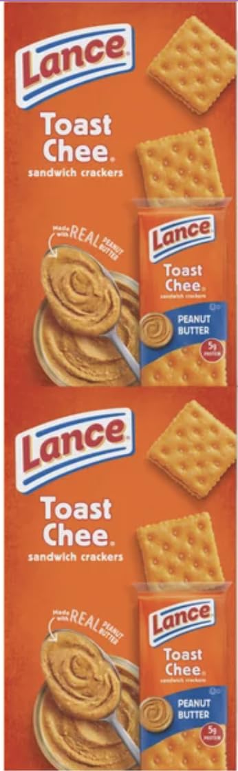 Lance Toast Chee Peanut Butter Sandwich Crackers, (40 Count) Bulk Box