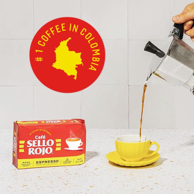 Sello Rojo, Espresso Brick, 10 Oz, Pack Of 4