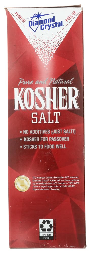 Diamond Crystal Pure And Natural Kosher Salt, 48 Oz (Pack Of 3)