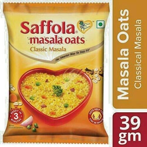 Saffola Masala Oats, Classic Masala, 40G (Pack Of 6)