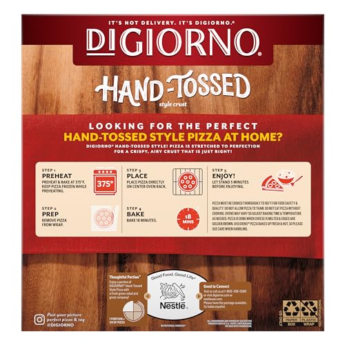 Digiorno Frozen Pizza, Pepperoni Pizza Hand-Tossed Style Crust, 17.3Oz (Frozen) 17.3 oz