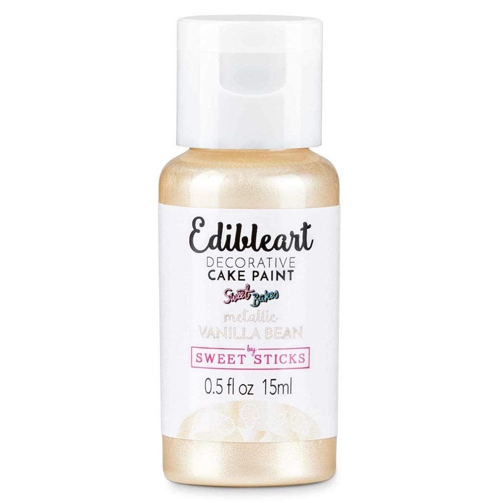 SWEET STICKS Edible Decorative Cake Paint, Metallic Vanilla Bean, 0.5 Fl Oz