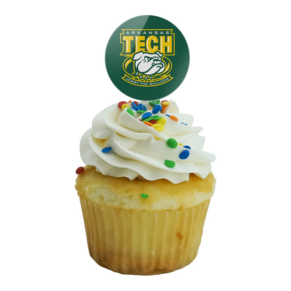Arkansas Tech University Official Logo Cupcake Picks Toppers Decoration Set Of 6