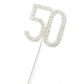 Yueton Rhinestone Crystal Number 50 Birthday Wedding 50Th Anniversary Cake Topper Cake Decor Accessories