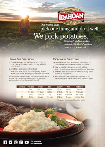 Idahoan Mashed Potatoes, Original, 13.75 Oz