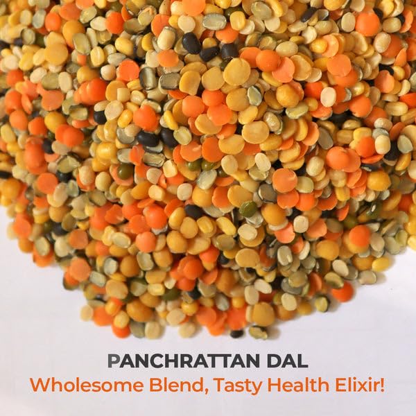 Pride Of India - Pack Of 6 - Indian Bean & Lentil Superfood - Five Delicious Panchratna Dal Mix, 1.5 Pound Jar