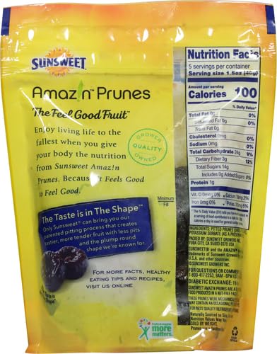Sunsweet Amazin' Pitted Dried Prunes, 8 Oz