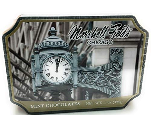 Frango Milk Chocolate Mints In Metal Tin (14 Oz.) Embossed Tin With Photo Of The Famous Chicago Marshall Field'S Clock., Makes A