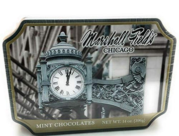 Frango Milk Chocolate Mints In Metal Tin (14 Oz.) Embossed Tin With Photo Of The Famous Chicago Marshall Field'S Clock., Makes A