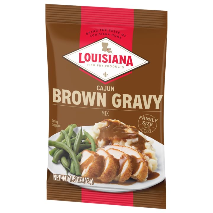 Louisiana Fish Fry Products Brown Gravy Mix, 1.5 Oz (Pack Of 12)