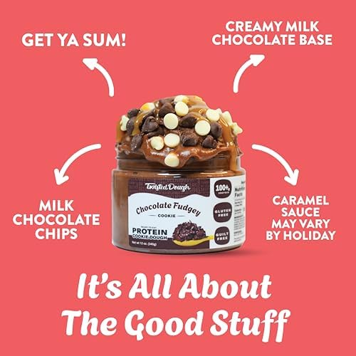 Twisted Dough - Chocolate Fudgey Cookie | Healthy Edible Dessert | 100 Grams Of Whey Protein | Protein Packed Cookie Dough | Glu