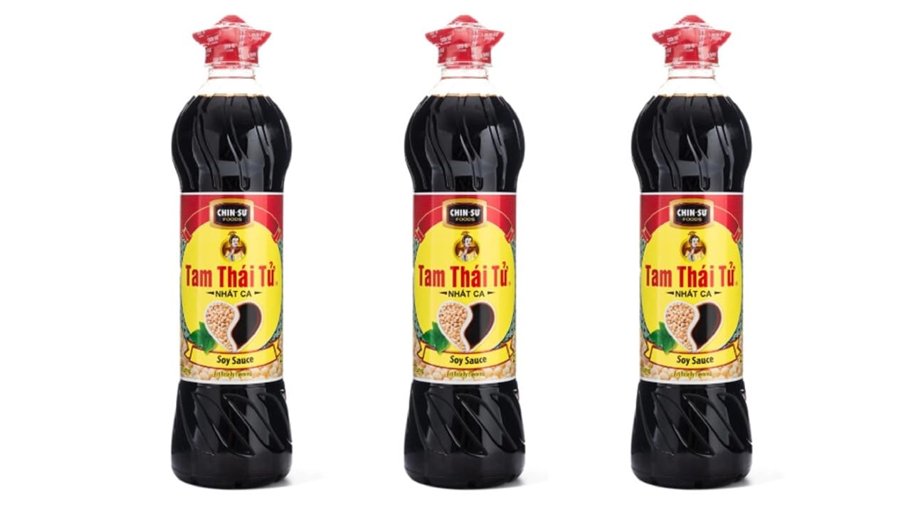 Generic 3 Packs - Tam Thai Tu Soy Sauce - Nuoc Tuong Tam Thai Tu - 650 ml per Bottle x 3 Bottles per Order