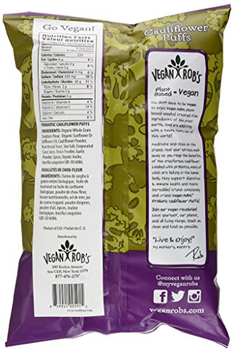 Veganrobs Puffs Cauliflower Probiotic 3.5 Oz