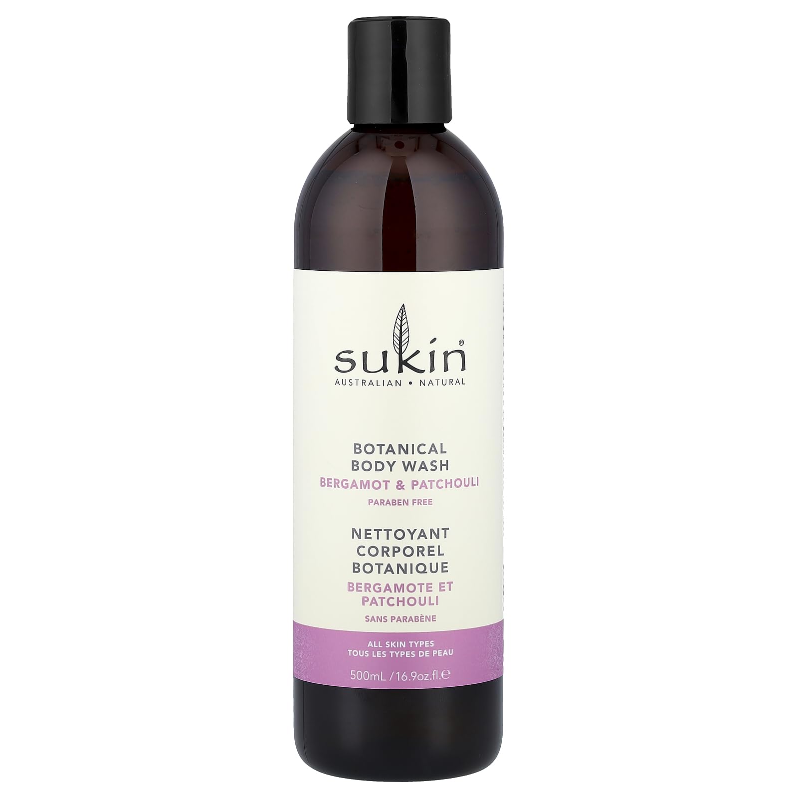 Sukin Bergamot & Patchouli Botanical Body Wash, 500 Ml