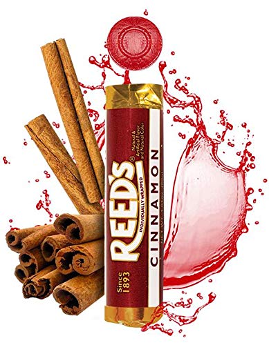 Reeds Cinnamon Candy Rolls | Traditional Cinnamon Hard Candy | Reeds Classic Spiced Hard Cinnamon Candy Brought To You By Iconic