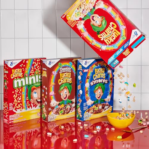 Lucky Charms Gluten Free Cereal with Marshmallows, Kids Breakfast Cereal, Made with Whole Grain, Giant Size, 26.1 oz