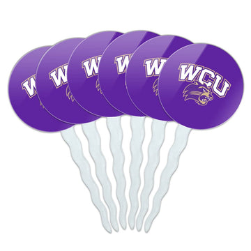 Western Carolina Primary Logo Cupcake Picks Toppers Decoration Set of 6