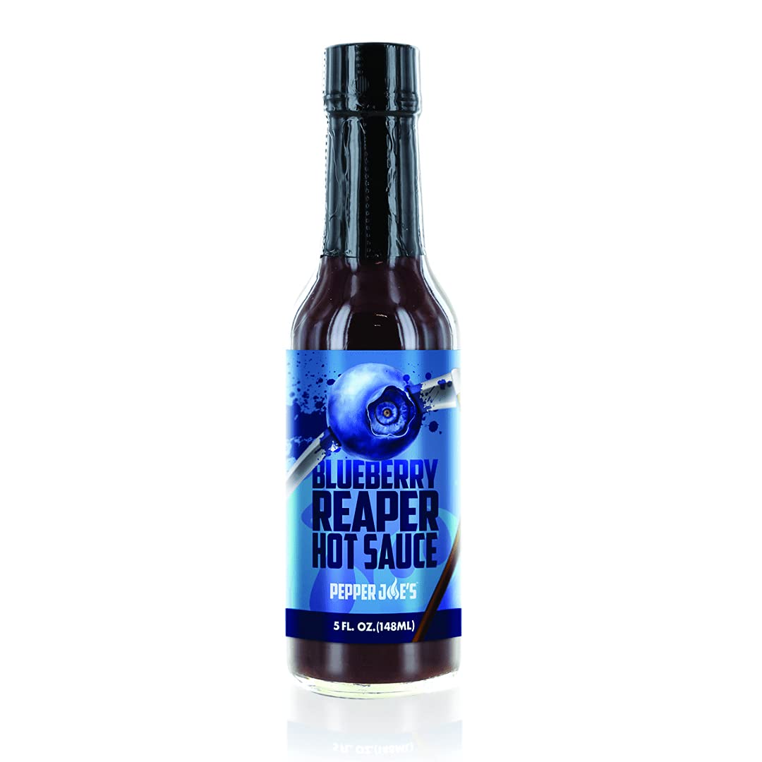 Pepper Joes Blueberry Carolina Reaper Hot Sauce - Premium Carolina Reaper Hot Sauce - Made with a Worlds Hottest Chili Pepper an