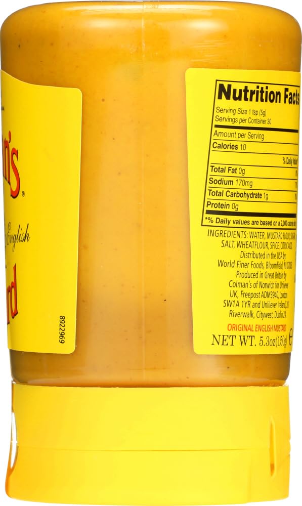 Colman'S Squeezy Mustard 5.3Oz (Pack Of 2) | Hot & Tangy | Grilling, Dips, Dressings, Marinades |