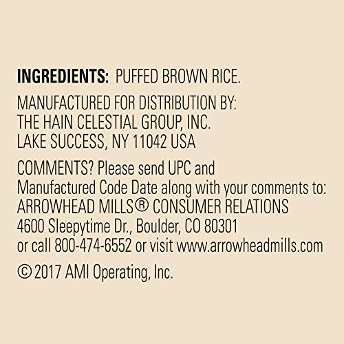 Arrowhead Mills Puffed Rice Cereal, 6 Ounce Bag (Pack Of 12)