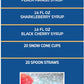 Kool-Aid Snow Cone Syrup Party Kit - Sharkleberry, Peach Mango, Black Cherry - 20 Snow Cone Cups & Spoon Straws