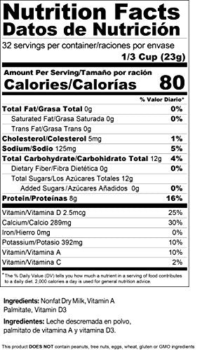 Saco Mix 'N Drink, Instant Powdered Skim Milk, 25.6 Ounce