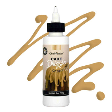 Cappuccino-Flavored Cake Drizzle by Chefmaster, Edible Cake Drip Frosting for Decorating, Drip for Cakes, Cupcakes, Cookies, Don