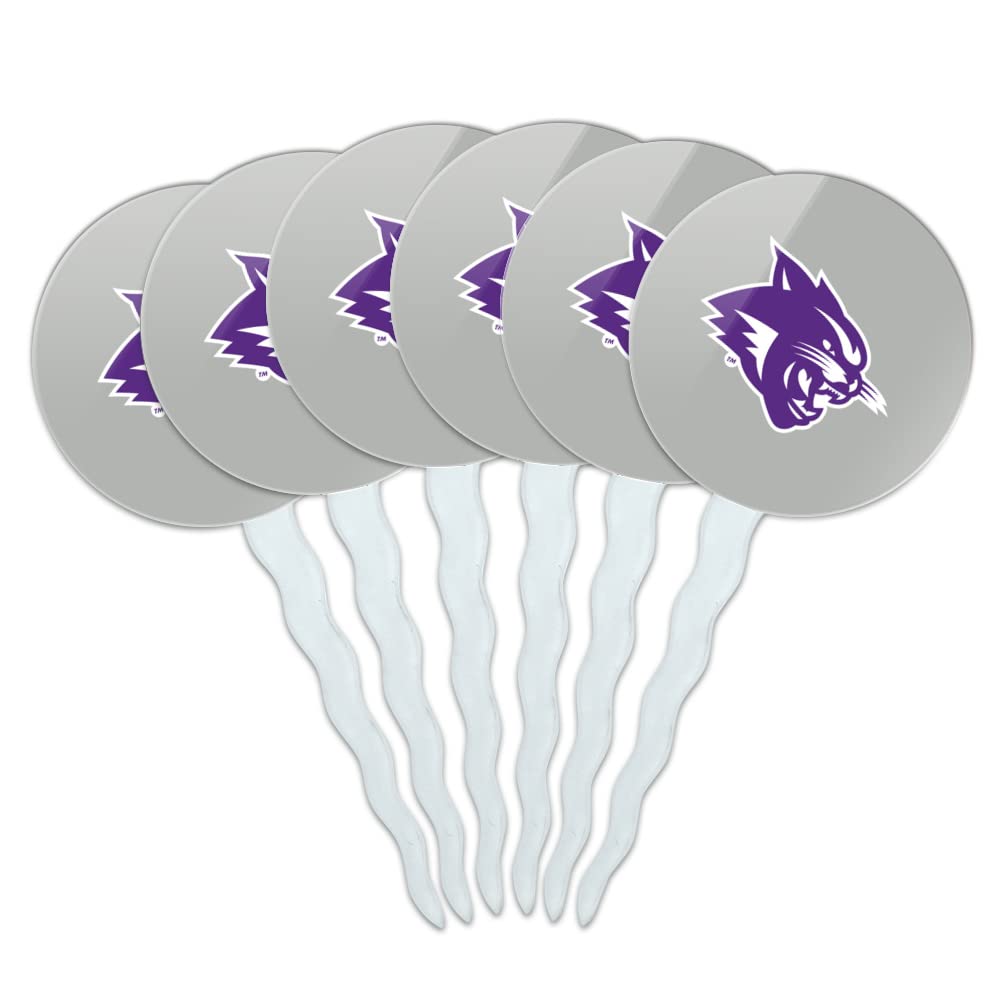 Abilene Christian Secondary Logo Cupcake Picks Toppers Decoration Set of 6