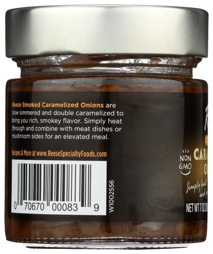 Reese Smoked Caramelized Onions - 7 Ounces - Pack of 1 - Sweet and Savory Flavor