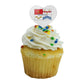 GRAPHICS & MORE Cupcake Picks Set of 6 - Heart Love Design - Acrylic - Rensselaer Polytechnic Institute