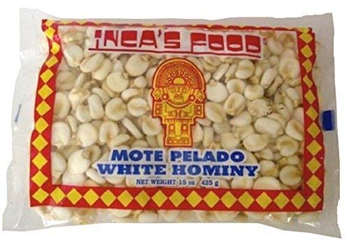 Incas Food, Mote Pelado, White Hominy, 15 Ounce