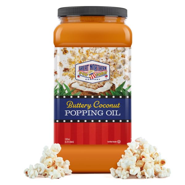 Butter Flavored Coconut Oil - 110oz Movie Theater Popcorn Oil for Popcorn Machine - Gluten and Trans Fat Free Popcorn Butter by 