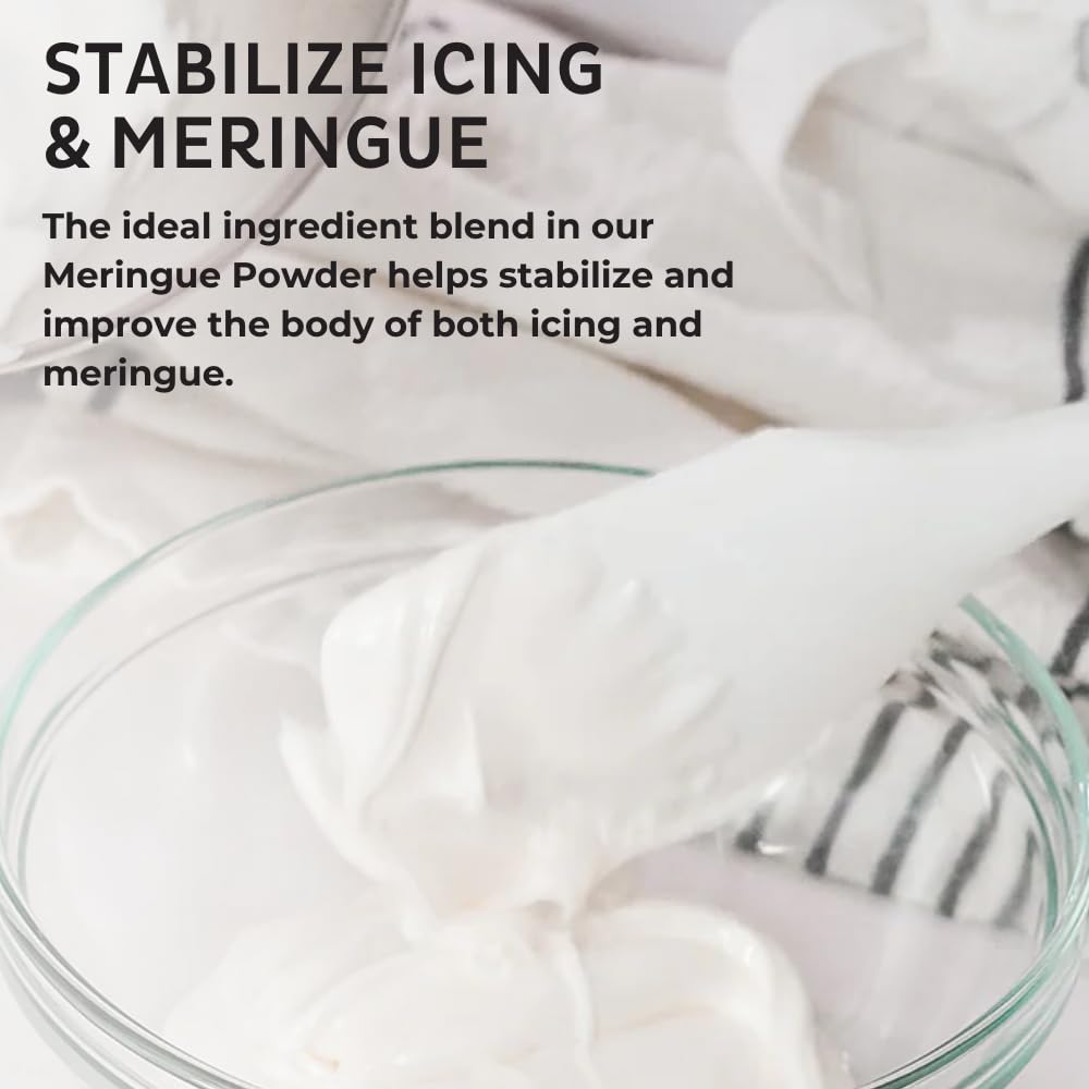 Chefmaster Meringue Powder Deluxe, Professional-Grade Egg White Substitute For Meringue Cookies, Pie Filling, Royal Icing, Non-Gmo, Easy-To-Use, Made In Usa, 16 Oz