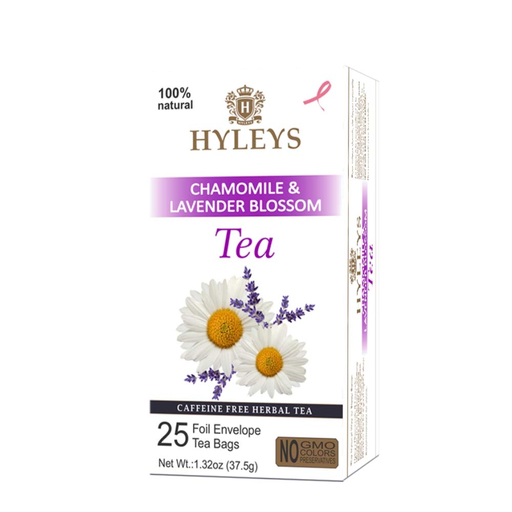 Hyleys Herbal Tea - Sleep Lavender Blossom, Caffeine-Free, Sugar-Free, Gluten-Free, 25 Count (Pack of 12)