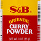 S&B Curry Powder Oriental, 3 Oz (Pack of 2)