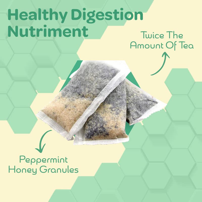 True Honey Teas Peppermint Tea Bags - Caffeine Free Herbal Tea - 24 Count Sachets