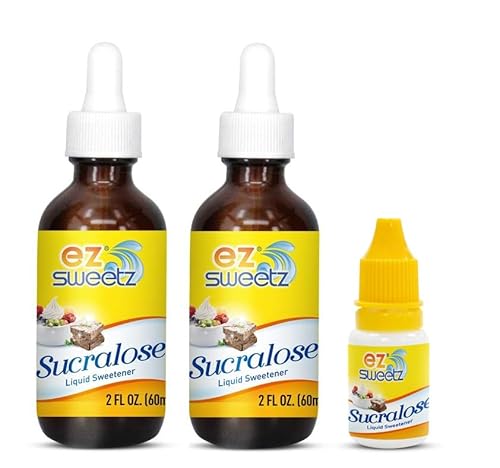 Concentrated Liquid Sucralose Sweetener, 2Oz/60Ml (1450 Servings), 2-Pack | One Free Travel Size Bottle 0.34Oz/10Ml (240 Serving
