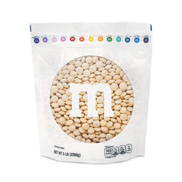 M&M’S Cream Milk Chocolate Candy, 5Lbs Of M&M'S In Resealable Pack For Candy Bars, Wedding Receptions, Graduations, Engagement Parties, Dessert Tables & Diy Party Favors