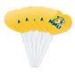 GRAPHICS & MORE Cupcake Picks Set of 6, Acrylic, Northern Michigan University, OneSize, Heart Decoration