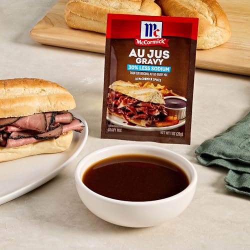 McCormick 30% Less Sodium Au Jus Gravy Mix  1 oz (Pack of 12)