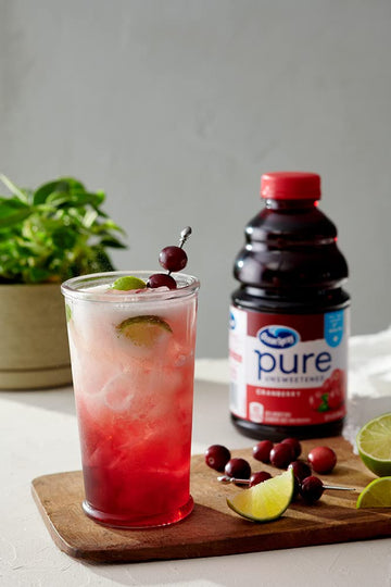Ocean Spray 100% Pure Unsweetened Cranberry Juice, 32 Fl Oz Bottle, Pack of 8