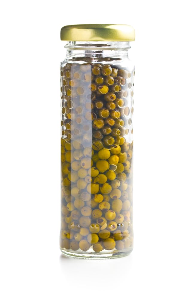 Sanniti Peppercorns In Brine | Imported From Spain | Great For Sauces, Soups, Meats And Light Dishes, 3.9 Oz (Pack Of 2) (Green)