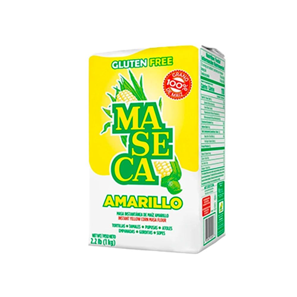 Maseca Amarillo Gluten Free Harina De Maiz (Corn Flour) 2 Lbs Bag 6 Pack